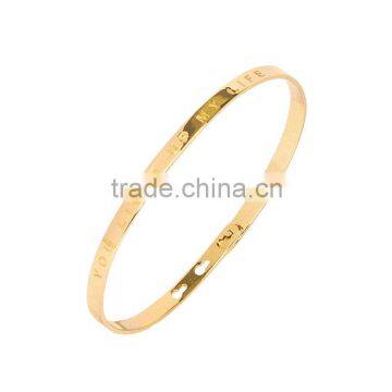 Memories Bangles With Customize Design Word 'YOU LIGHT UP MY LIFE' With 4mm/7mm Width photo-3