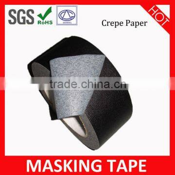 High Quality Crepe/Rubber Decorative Black Masking Tape