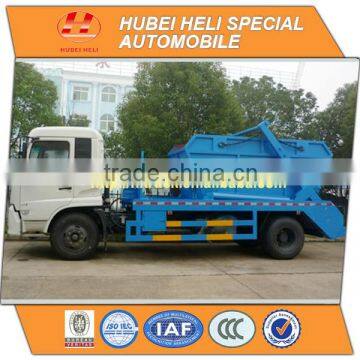 New DONGFENG 4x2 10cbm swinging arm garbage truck diesel engine B190 33 190hp