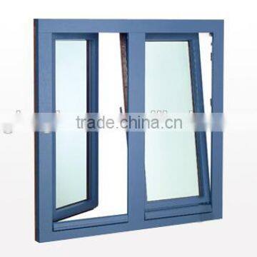 Stormproof and Windproof Single Glass Aluminium Tilt and Turn Window