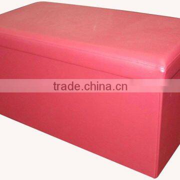 Very useful!Red PVC Leather foldable storage bench