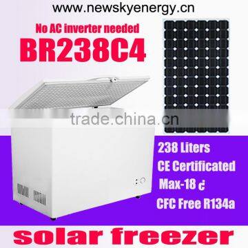 238L DC 12V 24V AC240V solar power Fridge Freezer