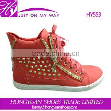 HY553 free sample asual shoes with rivet