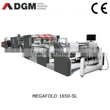 MEGAFOLD 1650-SL high speed automatic box folder gluer machinery