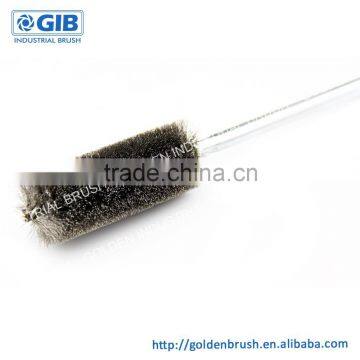 Double stem Twist Brush, Stainless Steel Tube Brush, Diameter 22 mm with shank