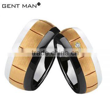 New wedding rings Style, Stainless Steel and ceramic ring jewelry