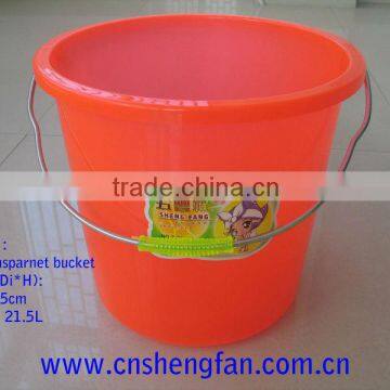 plastic transparent bucket 21.5L 20L handle