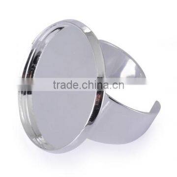 2014 Wholesale Hot Adjustable Silver Plated Rings Pad Blank