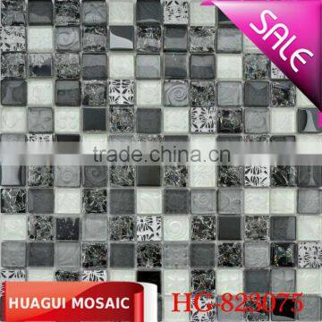 Bathroom tile material marine style ceramic glass mosaic tile