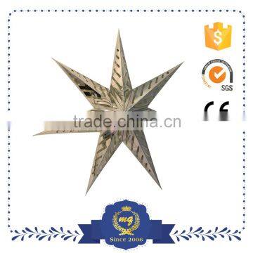 Party Decoration Sliver Good Quality Paper Star Lantern Pattern