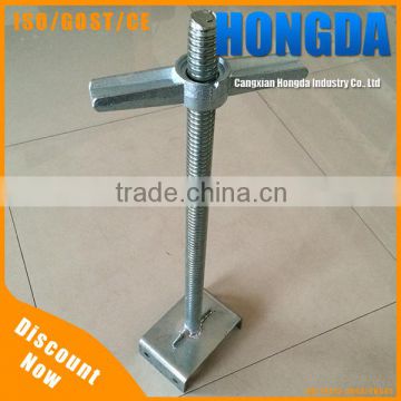 Steel Fasteners Adjustable Scaffolding Base Screw Jack Manufacturer