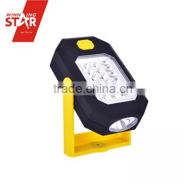 3* AAA Battery Powered SMD2835*18+1 LED Work Light with Magnet and Hook