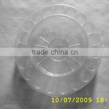 round shaped clear vacuum formed plastic circle part