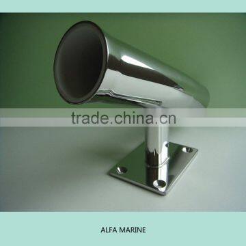 Perfect Stainless Tournament Style Transom Wall Mounted Single Rod Holder photo-5