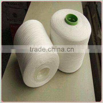 Raw white 100 spun polyester for sewing thread