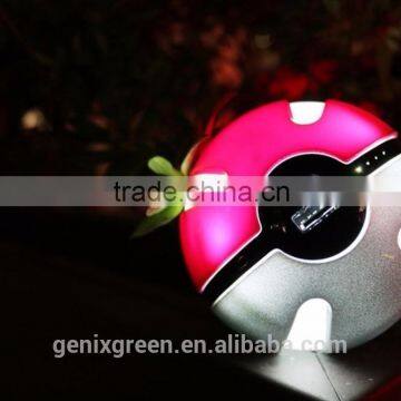 popular poke ball power bank 6000 mAh external portable battery charger Pokeball powerbanks Pokemon power bank mini size