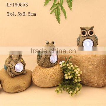 New Products Polyresin Owl Solar Led Lights Outdoor photo-2