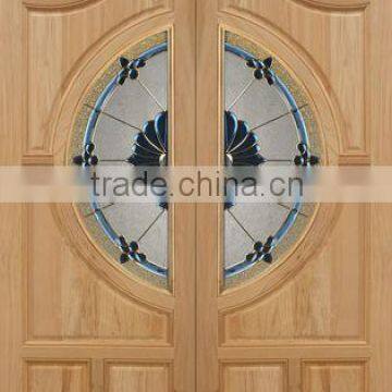 colorful wooden door glass,modern style