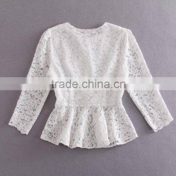 Wholesale Crochet Crop Top Design 2016 New Fashion Woman Lace Top photo-2