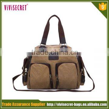 Vivisecret Canvas Style Shoulder Carry Bag Canvas Tote Bags for Business Men photo-6