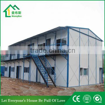 Steel structure worker dormitory on site sandwich panel prefab house