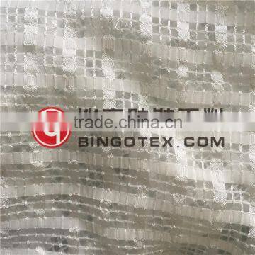 Polyester Plaid Jacquard Chiffon Fabric for Summer Dress