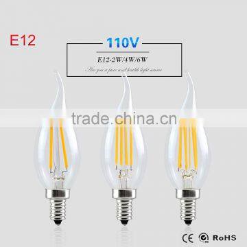360 degree 4 Watt LED Filament Bulb 2W 4W 6w 110V 220V