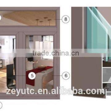 High Quality Aluminium Profile for Door and Window With Wood Grain photo-4