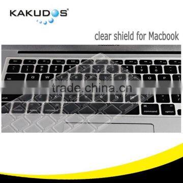 Silicone keyboard cover clear shield skin cover for macbook