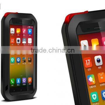 Love Mei Aluminum Waterproof Case for Xiaomi 4 LOVE MEI Case Metal Gorilla Glass Cover Case for Xiaomi 4 Love Mei