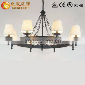 New Chinese teahouse American wrought iron chandelier,modern fabric engineering hotel clubs chandelier