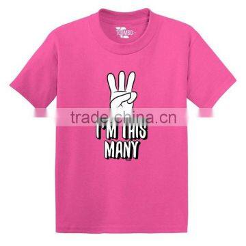 Wholesale new arrival girls custom screen printed t shirts