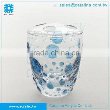 3D Bubble Fish Pattern Toothbrush Holder Lotion Dispenser Cotton Jar Soap Dish Tumbler Glass Acrylic Bathroom Supplie