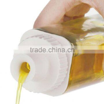 SINOGLASS trade assurance wholesale 270ml press and seal non drip spout glass oil bottle