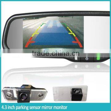 4.3 Inch OEM Parking Sensor Rearview Mirror With 4 Replacement Radar Detectors With Backup Display Made by GERMID