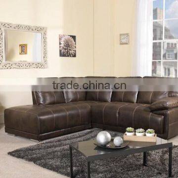 Corner Genuine Leather Sofa Set Modern Brown Sofas and L Shaped Sofa Cover photo-2