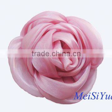 Handmade Satin Ribbon Rose Flower DIY Craft Wedding Dress Flower Appliques/sequin Appliques/satin Flower photo-3
