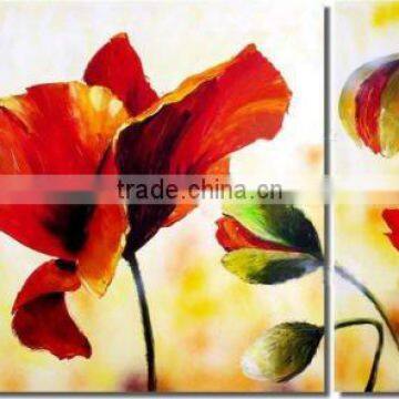 Group flower oil painting