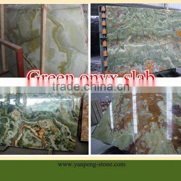 Green onyx slab
