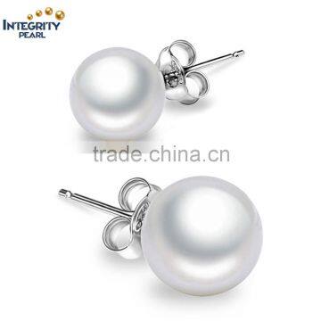 cute style 8.5-9mm round wedding freshwater girl with pearl earring jewel