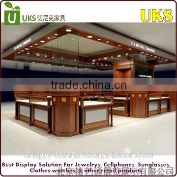 New professional design Jewelry retail kiosk for sale/gold jewelry display kiosk