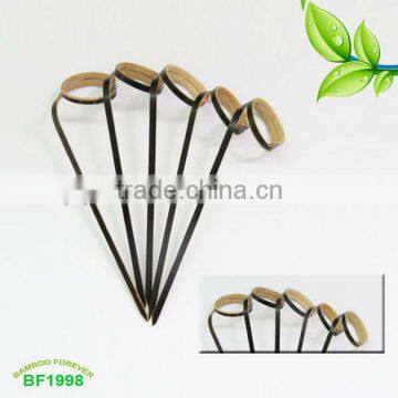 Nature 10.5cm Eco-friendly Bamboo ring cocktail Picks with color