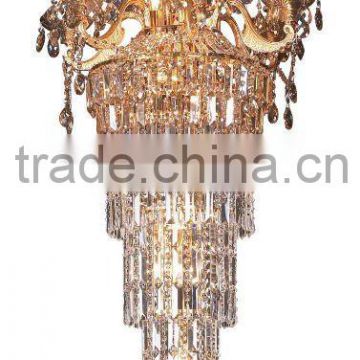 FOWDA Beautiful waterfall modern crystal chandelier