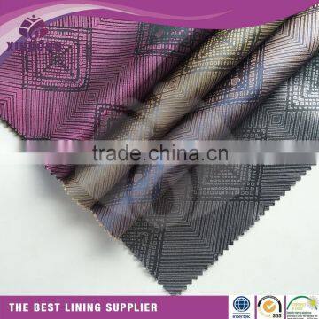 Ready stock 100% polyester woven jacquard fabric lining custom logo