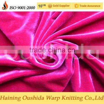 dress fabric,poly/spandex Korean velvet 250gsm