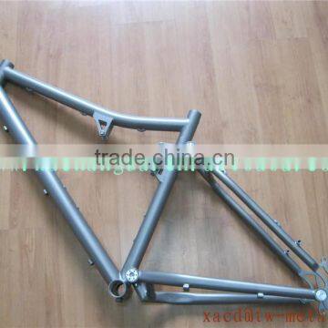 titanium full suspension bike frame light full suspension bike fram with sand blast finished frame made in China