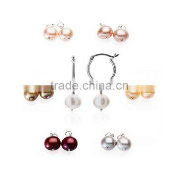 Customize interchangeable pearl earrings color change earrings for women