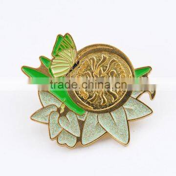 metal flower lapel pin