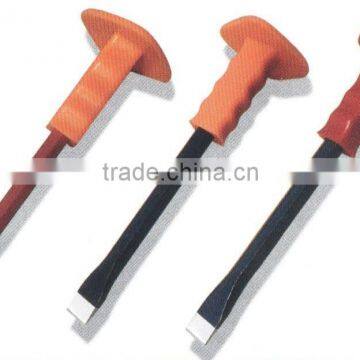 plated stone chisel with two-tone rubber grip/ stone chisels