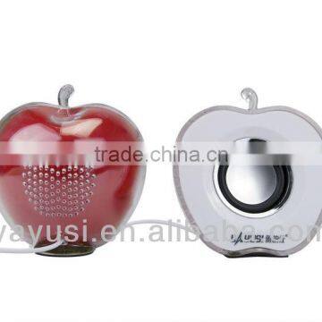 lovely apple model mini speaker with color flash